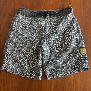 RVCA Zigzag Patterned Swim Shorts